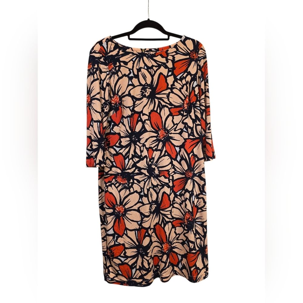 TAYLOR FOR A‎ PEA IN THE POD Maternity Floral 3/4 Sleeve Stretch Shift Dress M